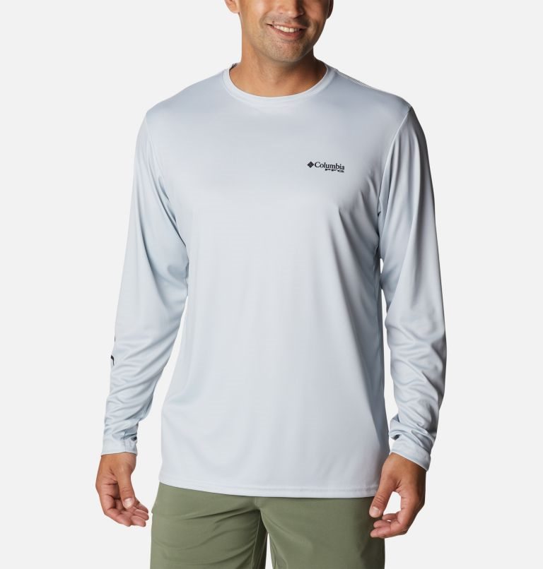 Columbia PFG Terminal Tackle License Plate Long Sleeve Gensere Herre Lyse Grå | 13607H