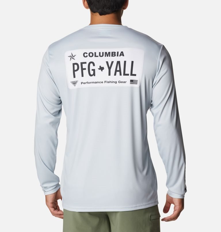 Columbia PFG Terminal Tackle License Plate Long Sleeve Gensere Herre Lyse Grå | 13607H