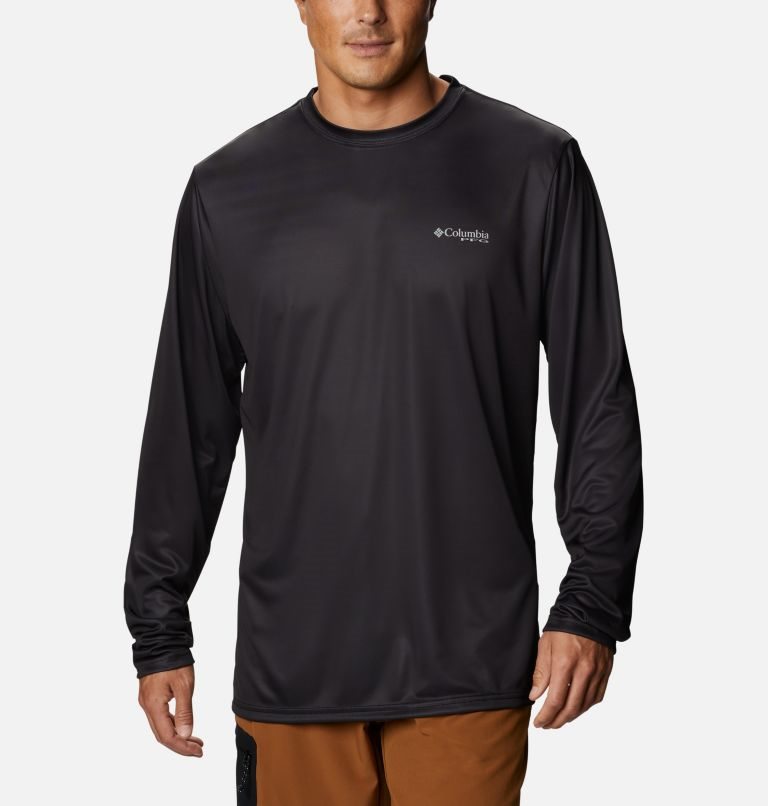 Columbia PFG Terminal Tackle State Triangle Long Sleeve Gensere Herre Svarte | 17580R