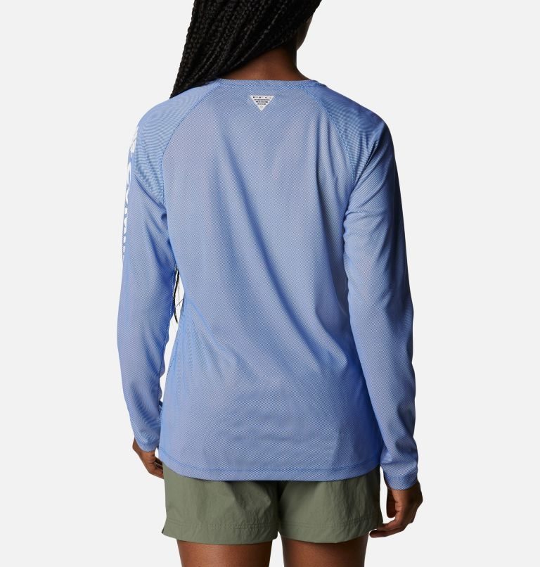 Columbia PFG Tidal Deflector Long Sleeve Gensere Dame Lyse Blå | 51409W