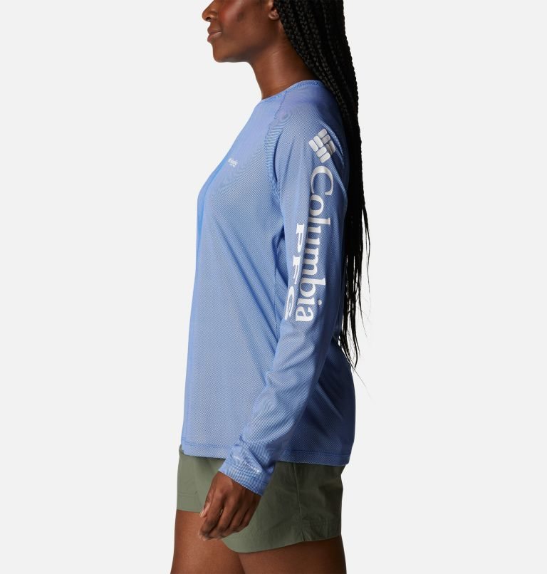 Columbia PFG Tidal Deflector Long Sleeve Gensere Dame Lyse Blå | 51409W