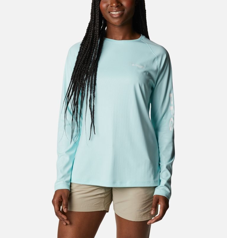 Columbia PFG Tidal Deflector Long Sleeve Gensere Dame Turkis | 54693Y