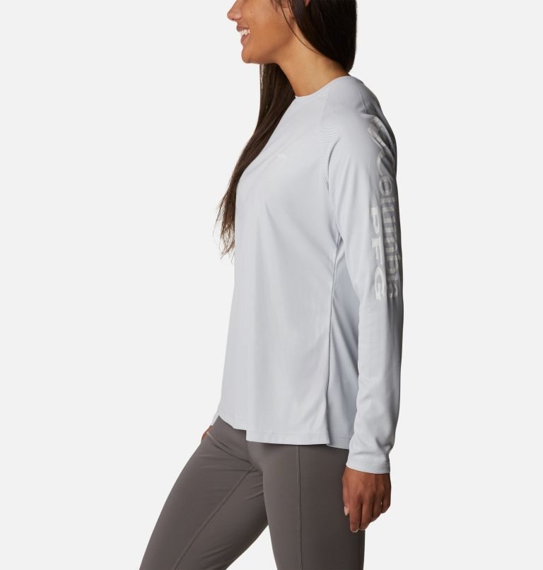 Columbia PFG Tidal Deflector Long Sleeve Gensere Dame Lyse Grå | 62589V