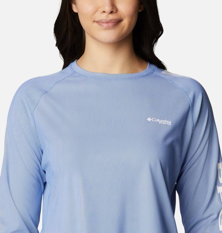 Columbia PFG Tidal Deflector Long Sleeve Gensere Dame Lyse Blå | 79061G