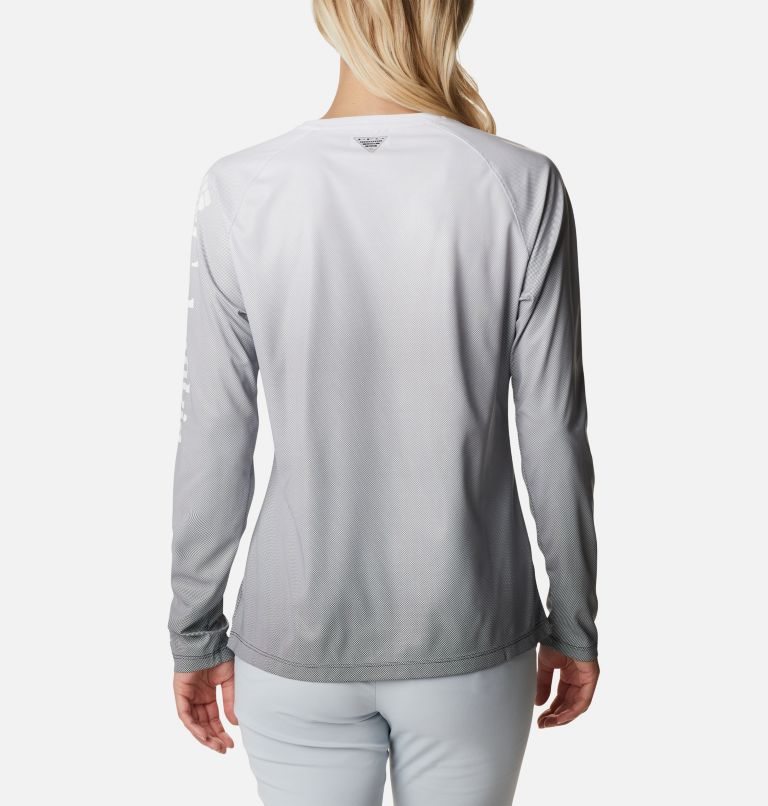 Columbia PFG Tidal Deflector Printed Long Sleeve Gensere Dame Lyse Grå | 35174F