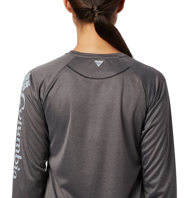 Columbia PFG Tidal Tee Heather Long Sleeve Gensere Dame Mørke Grå | 01428B