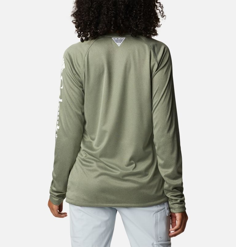 Columbia PFG Tidal Tee Heather Long Sleeve Gensere Dame Olivengrønne | 42659X