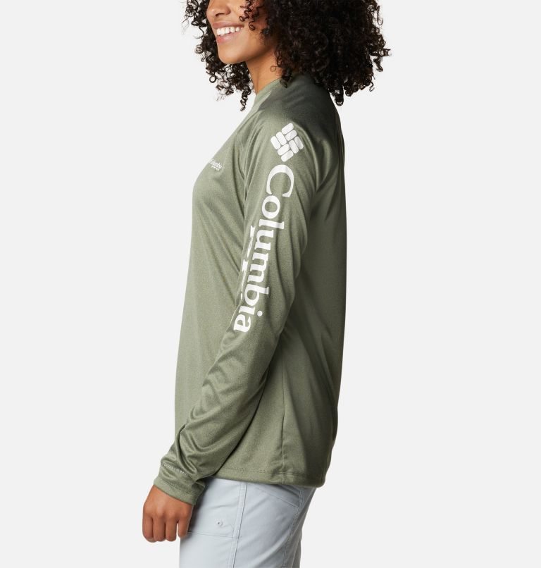 Columbia PFG Tidal Tee Heather Long Sleeve Gensere Dame Olivengrønne | 42659X