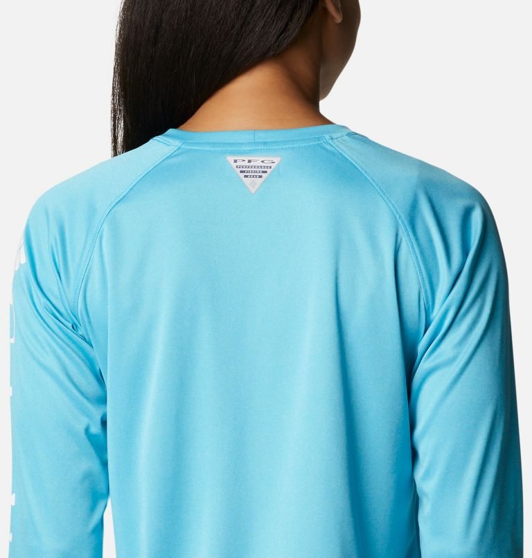 Columbia PFG Tidal Tee Heather Long Sleeve Gensere Dame Blå | 59470Z