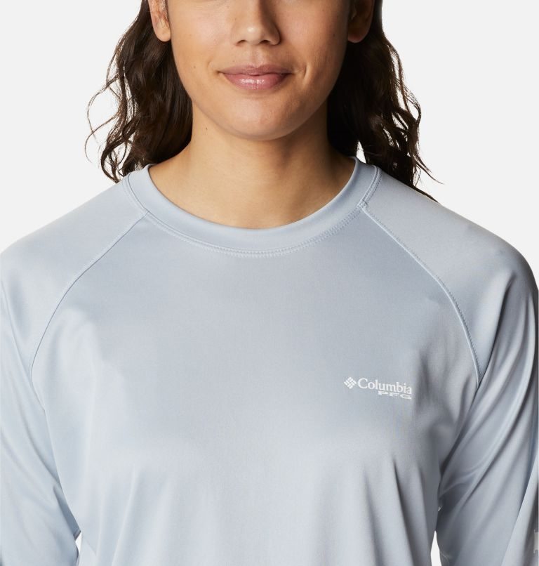 Columbia PFG Tidal Tee Heather Long Sleeve Gensere Dame Lyse Grå | 89260N