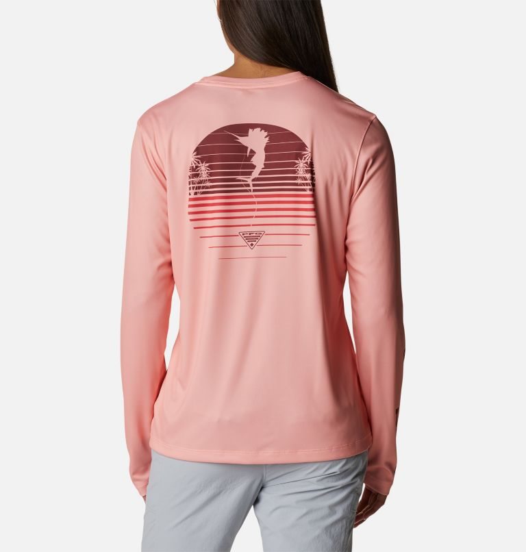 Columbia PFG Tidal Tee Hook-Up Long Sleeve Gensere Dame Rosa | 02915W