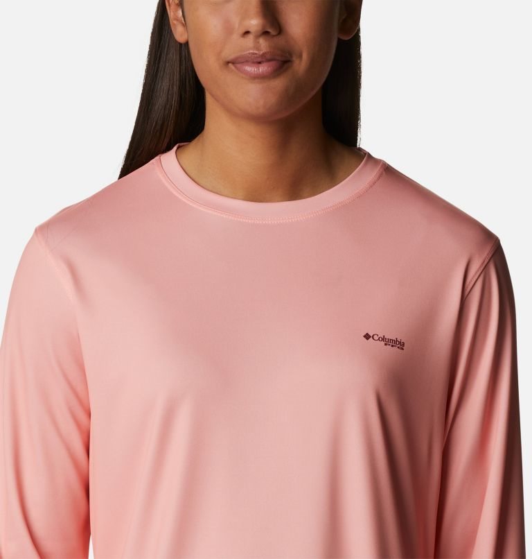 Columbia PFG Tidal Tee Hook-Up Long Sleeve Gensere Dame Rosa | 02915W