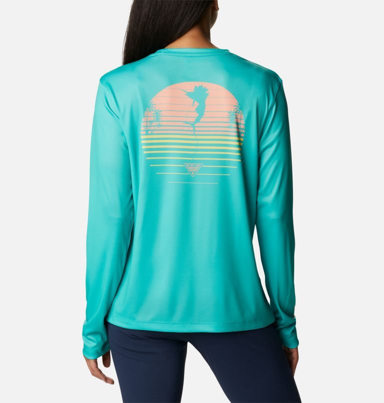 Columbia PFG Tidal Tee Hook-Up Long Sleeve Gensere Dame Turkis | 32871L