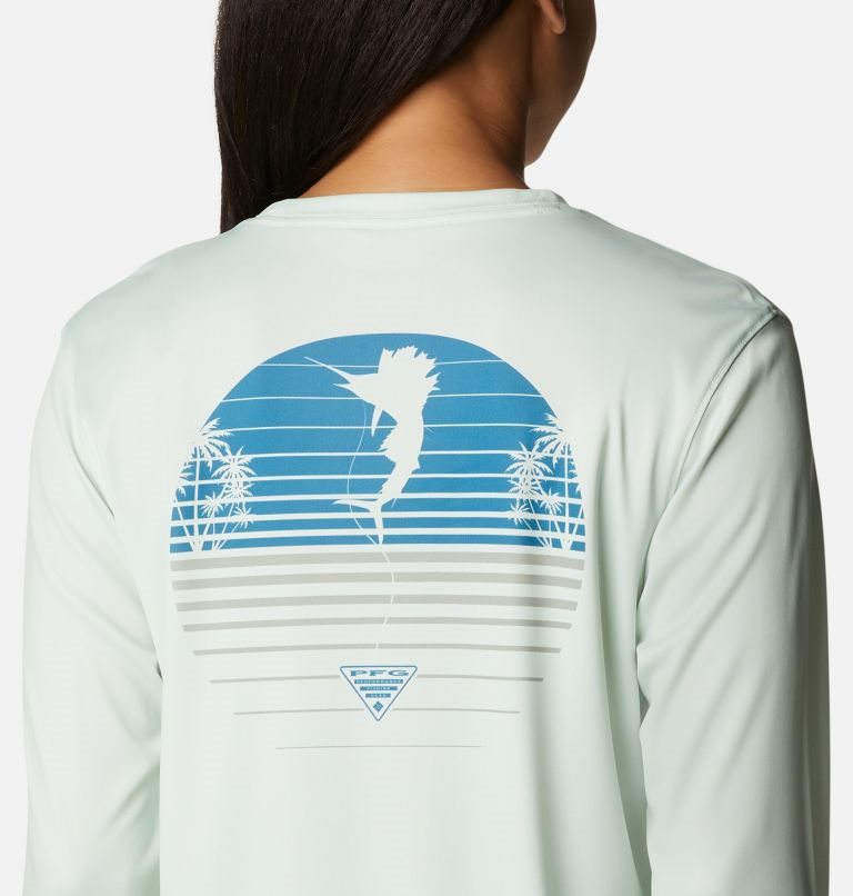 Columbia PFG Tidal Tee Hook-Up Long Sleeve Gensere Dame Mint | 36725Y