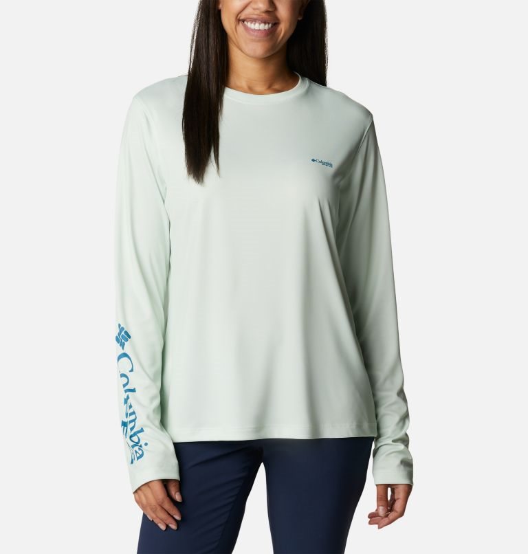 Columbia PFG Tidal Tee Hook-Up Long Sleeve Gensere Dame Mint | 36725Y