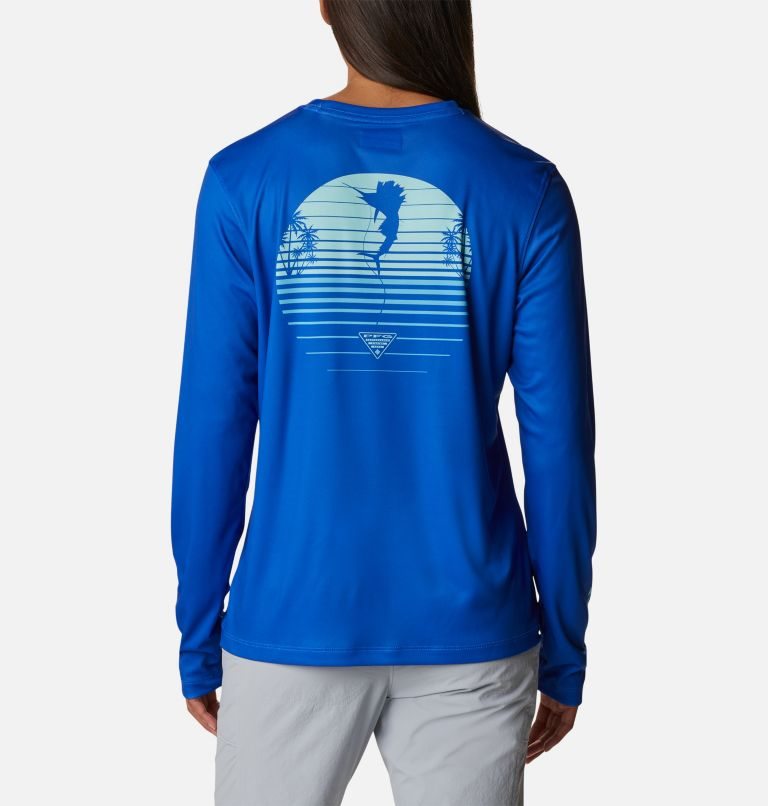 Columbia PFG Tidal Tee Hook-Up Long Sleeve Gensere Dame Blå | 69281Z