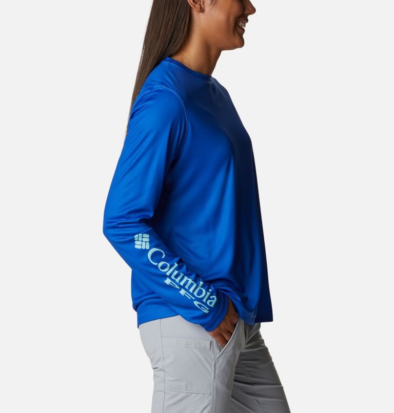 Columbia PFG Tidal Tee Hook-Up Long Sleeve Gensere Dame Blå | 69281Z