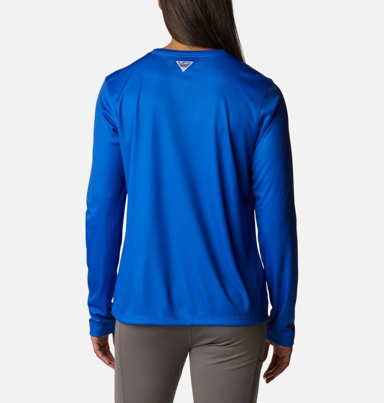 Columbia PFG Tidal Tee Stacked Logo Long Sleeve Gensere Dame Blå | 71394N