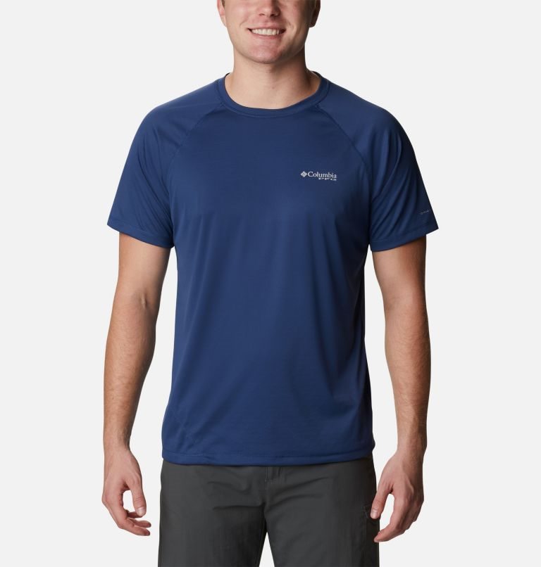 Columbia PFG Zero Rules Ice Kort Sleeve T-skjorte Herre Marineblå | 90865L