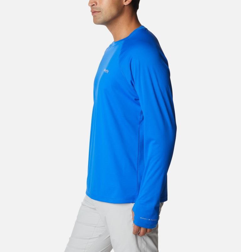 Columbia PFG Zero Rules Ice Long Sleeve Gensere Herre Blå | 07841R