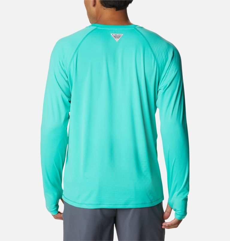 Columbia PFG Zero Rules Ice Long Sleeve Gensere Herre Turkis | 94038W