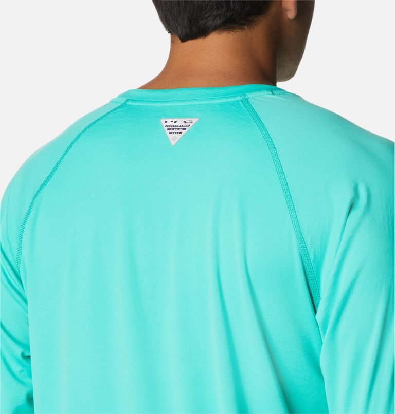 Columbia PFG Zero Rules Ice Long Sleeve Gensere Herre Turkis | 94038W