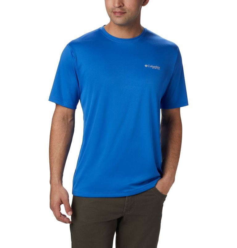 Columbia PFG Zero Rules Kort Sleeve T-skjorte Herre Blå | 45137C