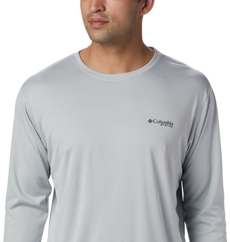 Columbia PFG Zero Rules Long Sleeve Gensere Herre Lyse Grå | 07691Z