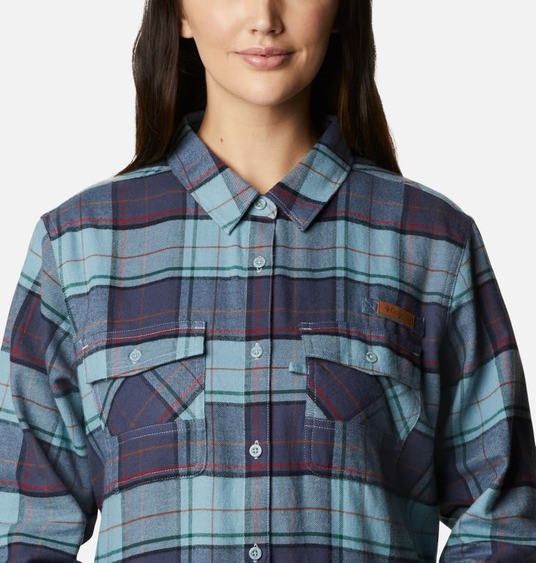 Columbia PHG Roughtail Long Sleeve Field Flannel Skjorte Dame Turkis | 29073Z