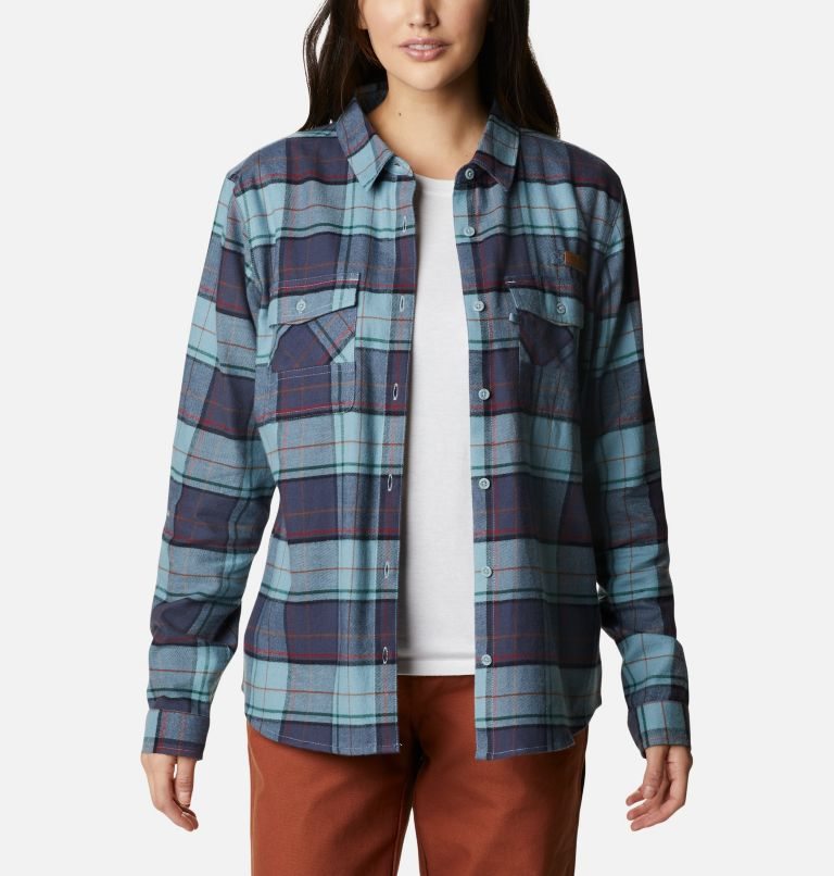 Columbia PHG Roughtail Long Sleeve Field Flannel Skjorte Dame Turkis | 29073Z