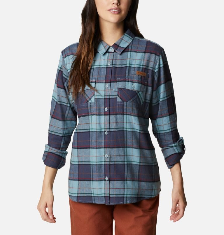 Columbia PHG Roughtail Long Sleeve Field Flannel Skjorte Dame Turkis | 29073Z