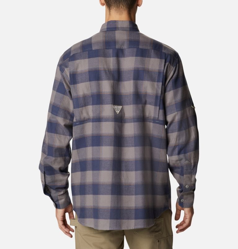 Columbia PHG Sharptail Flannel Skjorte Herre Grå Marineblå | 89053C