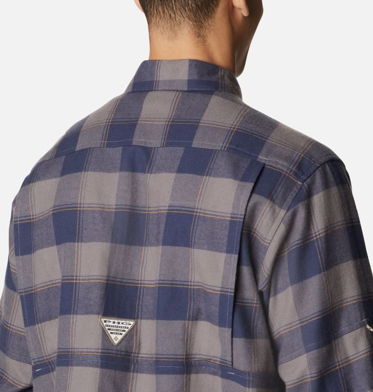 Columbia PHG Sharptail Flannel Skjorte Herre Grå Marineblå | 89053C