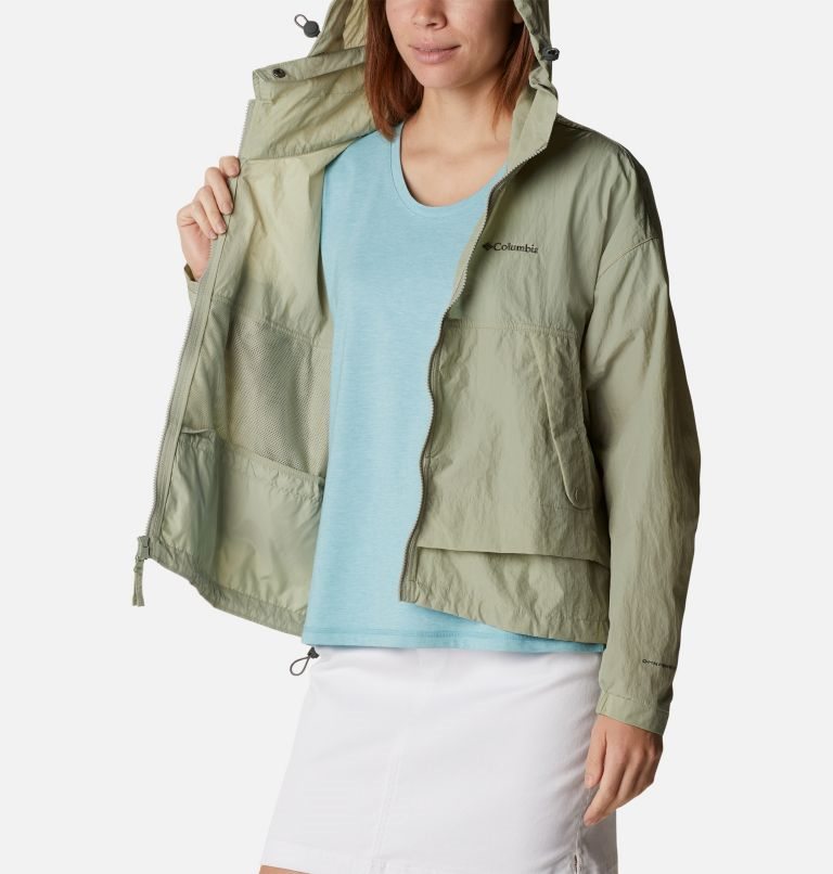 Columbia Paracutie Windbreaker Jakke Dame Olivengrønne | 17438W