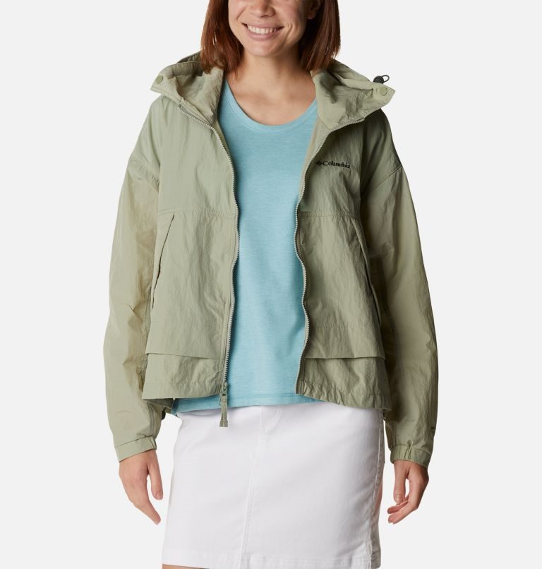 Columbia Paracutie Windbreaker Jakke Dame Olivengrønne | 17438W