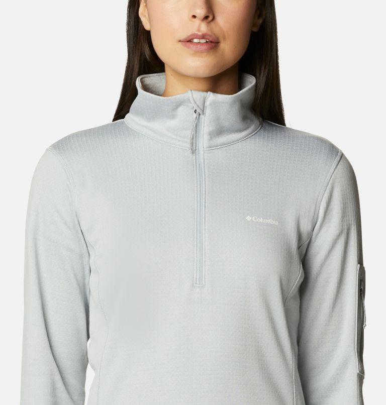 Columbia Park View Grid Half Zip Fleece Gensere Dame Grå | 50837Z