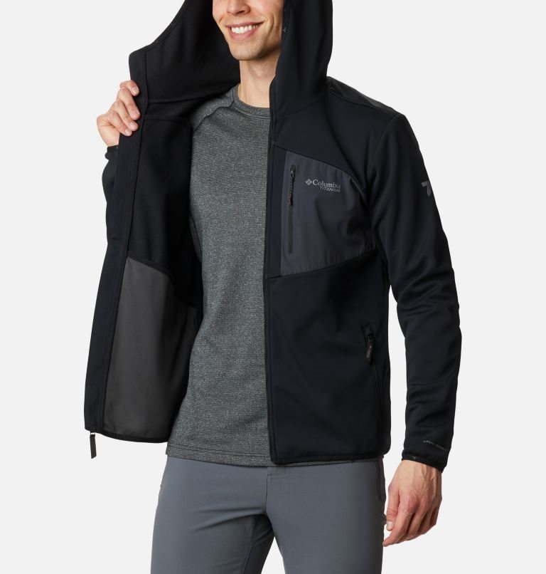 Columbia Peak Pursuit Tech Hoodie Jakke Herre Svarte | 58964W