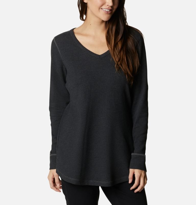 Columbia Pine Peak Long Sleeve Thermal Tunic Gensere Dame Svarte | 68743N