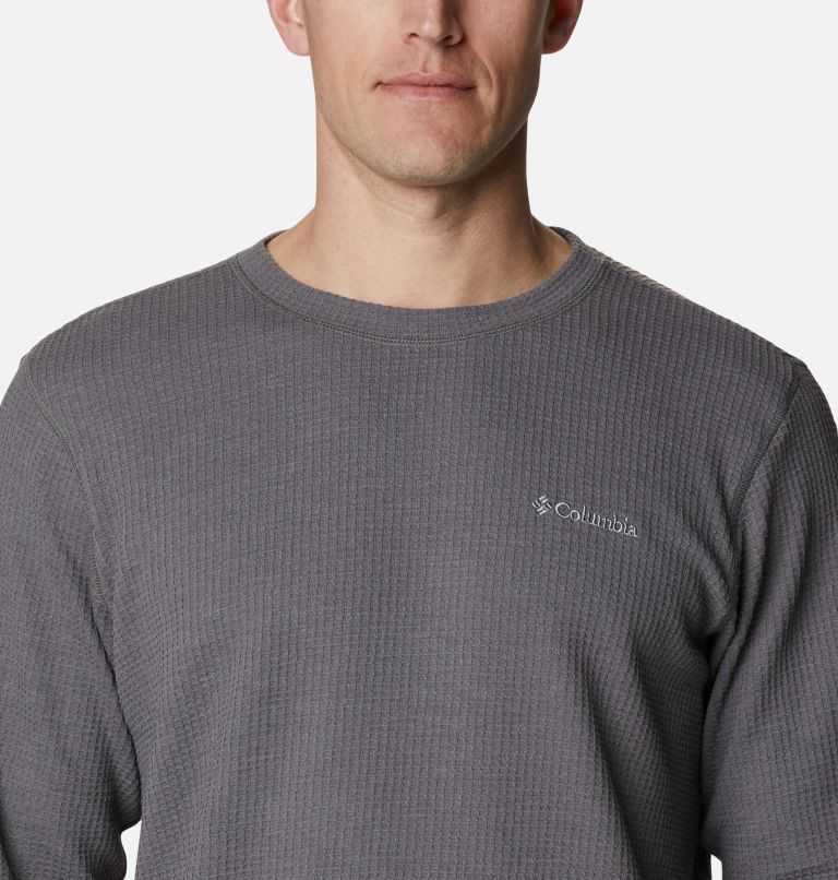 Columbia Pine Peak Waffle Long Sleeve Crew Gensere Herre Grå | 45120O