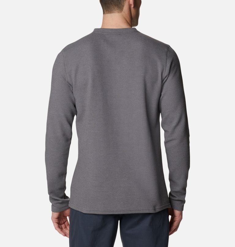 Columbia Pine Peak Waffle Long Sleeve Henley Gensere Herre Grå | 07134R