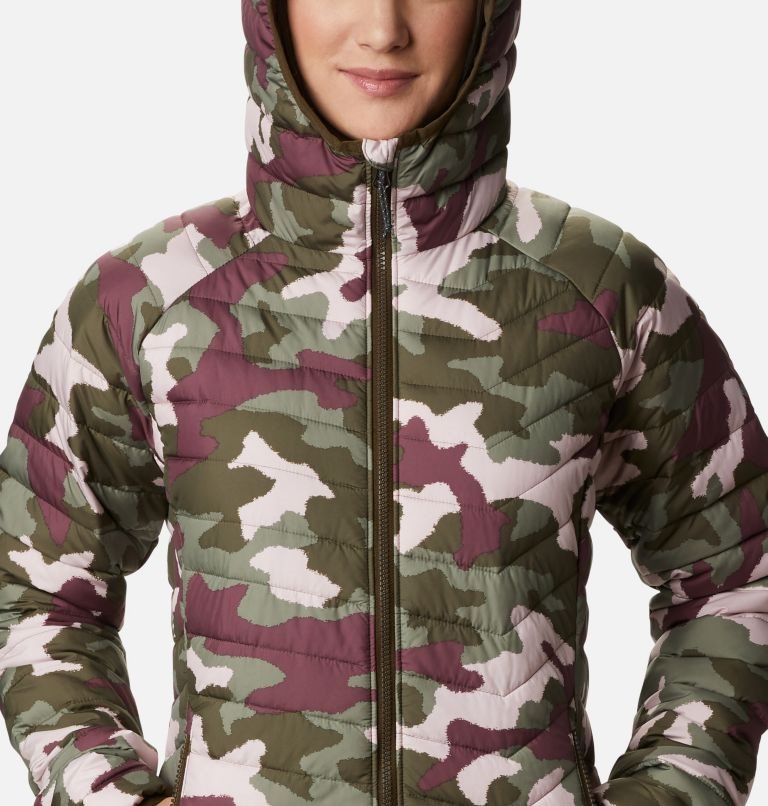 Columbia Powder Lite Hette Jakke Dame Camouflage | 85129M