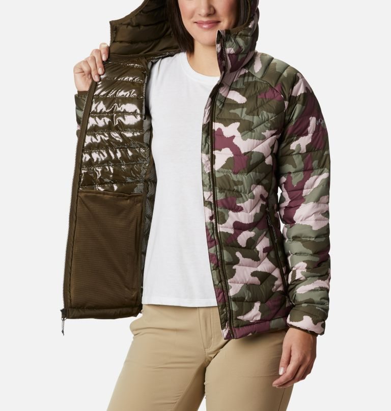 Columbia Powder Lite Hette Jakke Dame Camouflage | 85129M