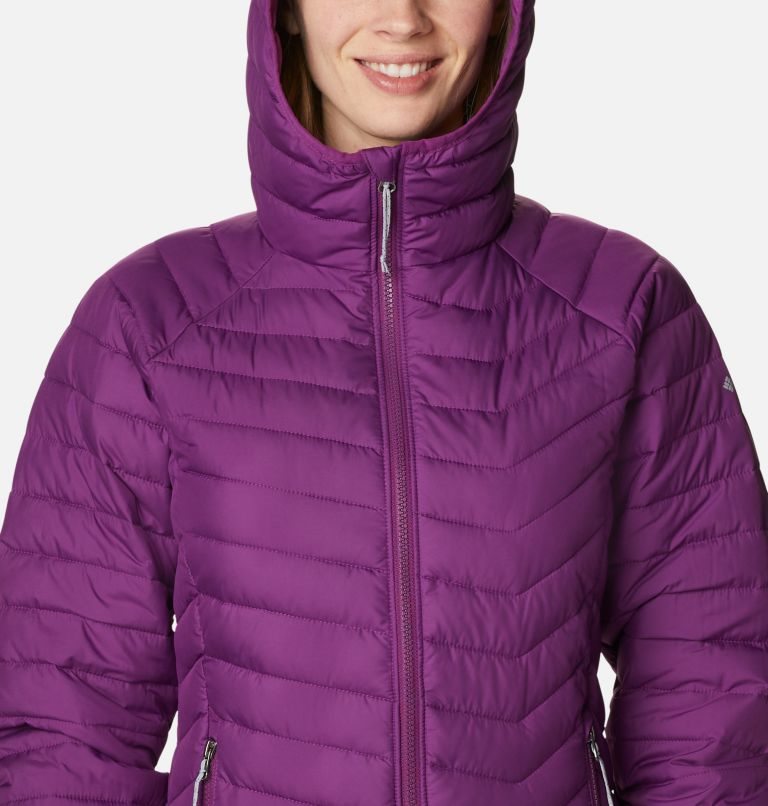 Columbia Powder Lite Hette Jakke Dame Lilla | 59062L