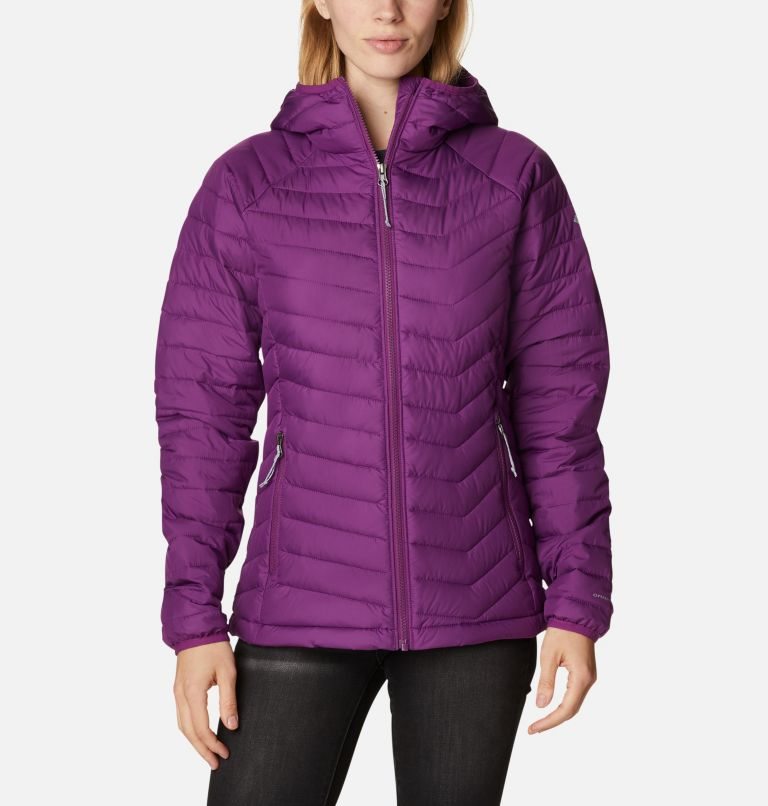 Columbia Powder Lite Hette Jakke Dame Lilla | 59062L