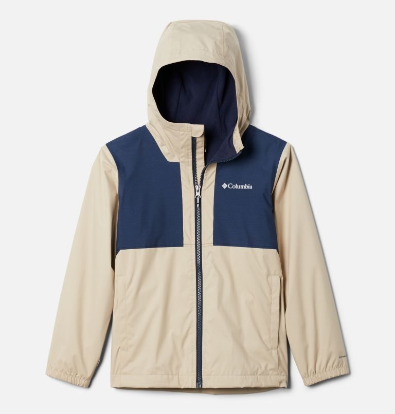 Columbia Rainy Trails Forede Fleecejakker Barn Khaki Marineblå | 34671E