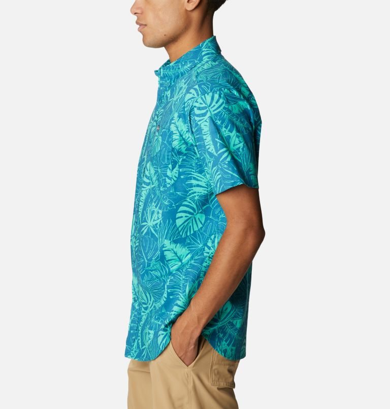 Columbia Rapid Rivers Printed Kort Sleeve Skjorte Herre Turkis | 81709X