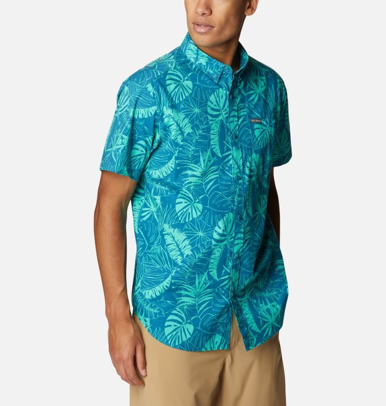 Columbia Rapid Rivers Printed Kort Sleeve Skjorte Herre Turkis | 81709X