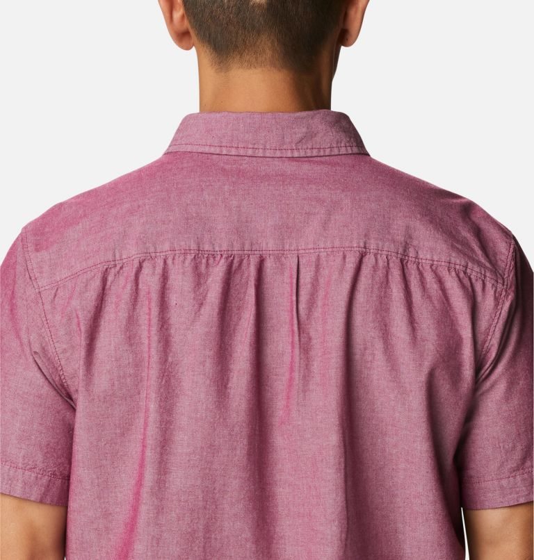 Columbia Scenic Ridge Woven Kort Sleeve Skjorte Herre Fuchsia | 10879O