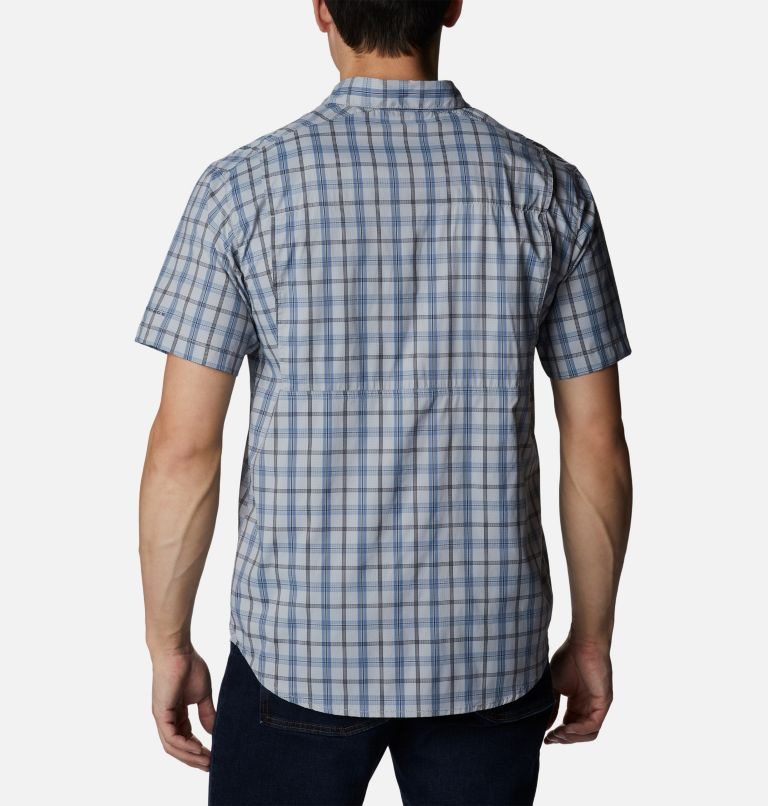 Columbia Silver Ridge Lite Plaid Kort Sleeve Skjorte Herre Marineblå | 38962L