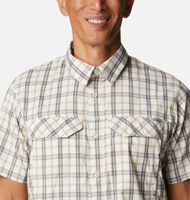 Columbia Silver Ridge Lite Plaid Kort Sleeve Skjorte Herre Pisket Krem | 91526U